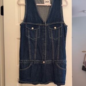 Zara Dark Blue Denim Vest